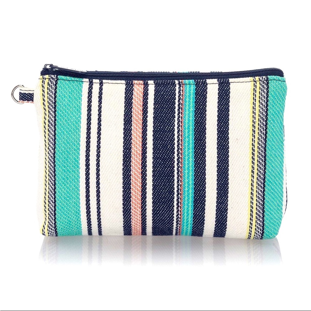 Thirty-One Mini Zipper Pouch in Caribbean Weave